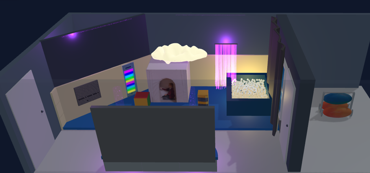 3D Sensory Room Design with a Ball Pool and Fibre Optics