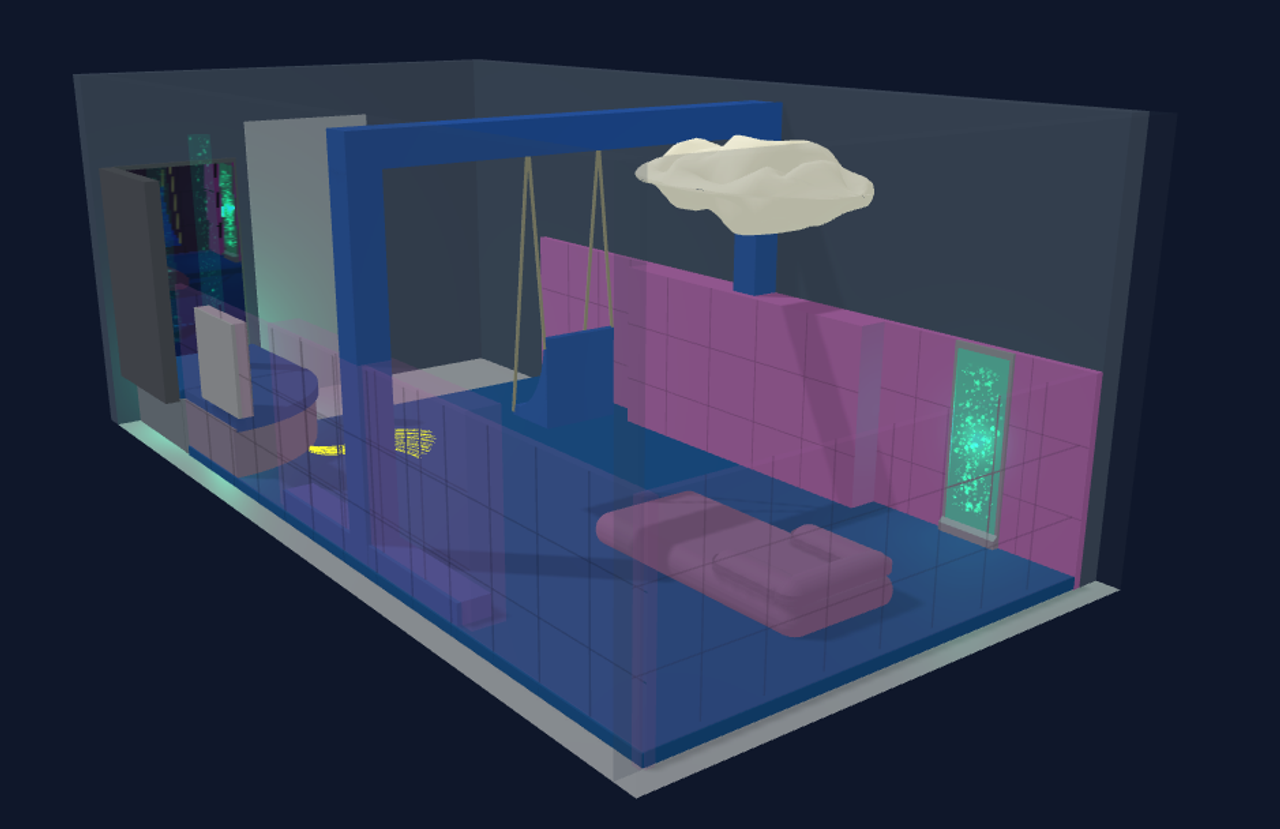 3D Sensory Room Design with a Swing