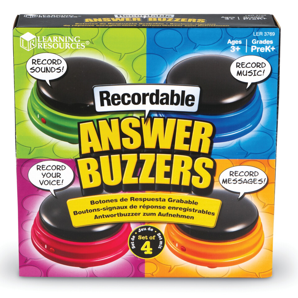 Recordable Answer Buzzers - Set of 4