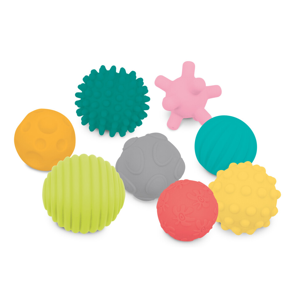 Sensoriska bollar - 8 pack