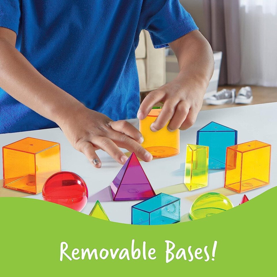 Transparent Geometric Solids Shape Set