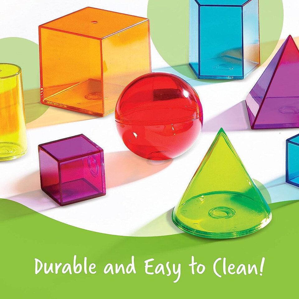 Transparent Geometric Solids Shape Set