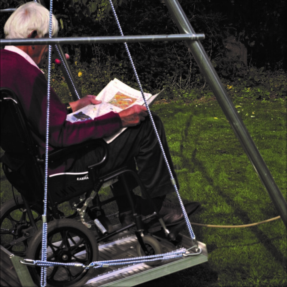 Wheelchair Platform Swing with Frame  