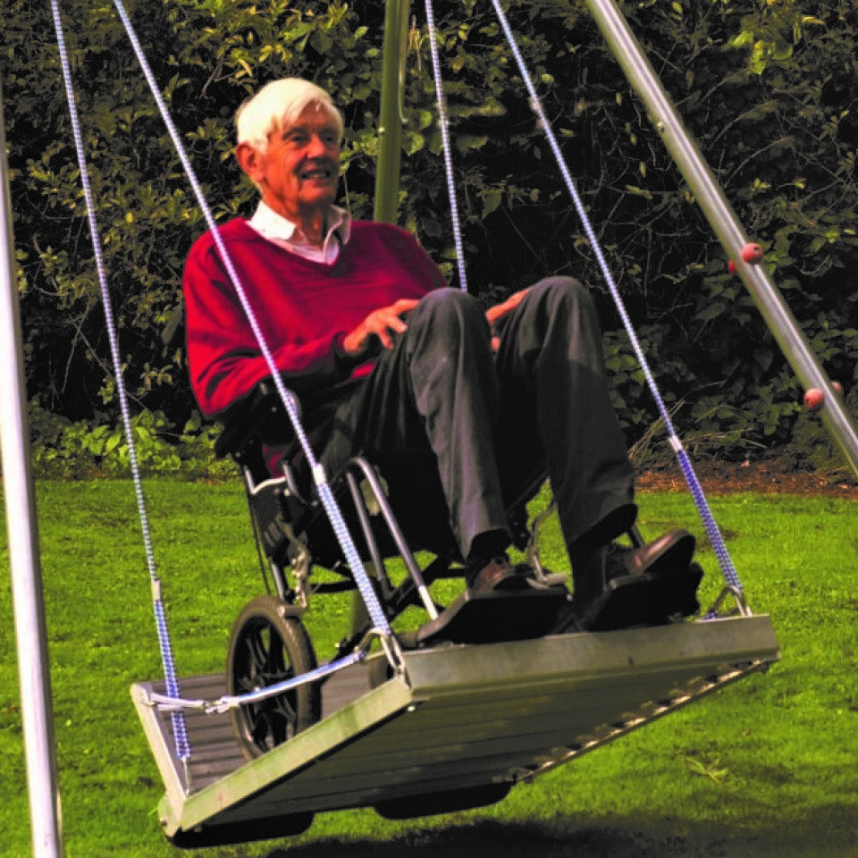 Wheelchair Platform Swing with Frame  