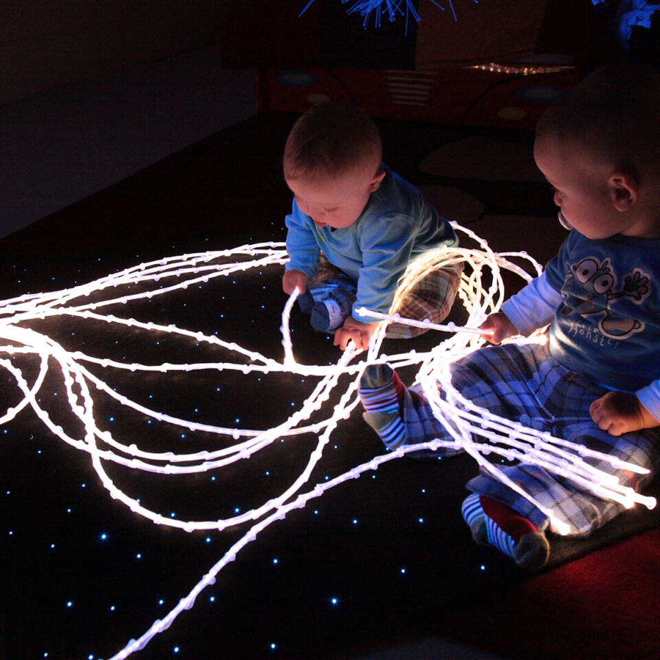 Knotted Fibre Optic Spray with Sparkle Light Source