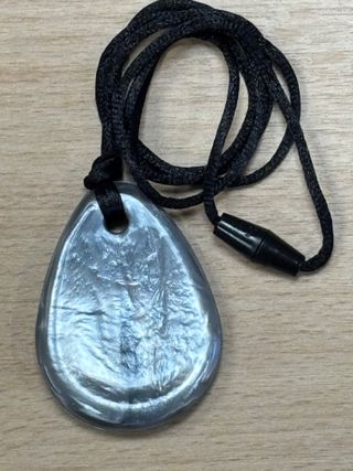 Silver  Chew Teardrop