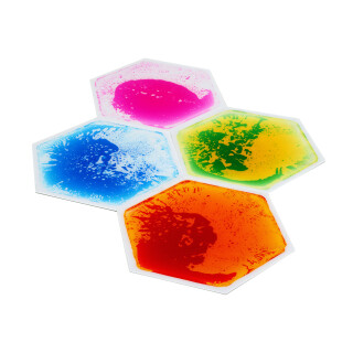 Large Hexagon Liquid Floor Tiles - Set of 4