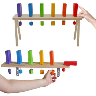 Wooden Falling Domino Wall/Stand