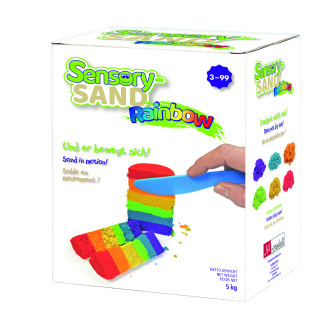 Sensory Sand 5kg - Regnbågsfärgad