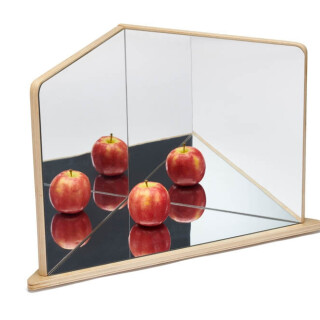 Wood Infinity Corner Mirror