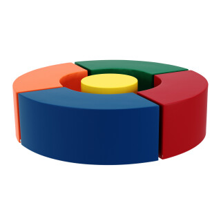 Childrens Factory 5 Piece Curve Seating 