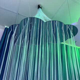 Spegelfäste till fiberoptik - Moln