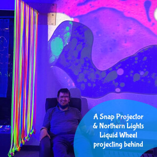 UV Waterfall - Wall-mounted Divider With Fluorescent Strips