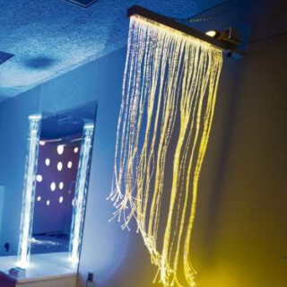 Fiber Optic Curtain on Adjustable Wall Bracket 