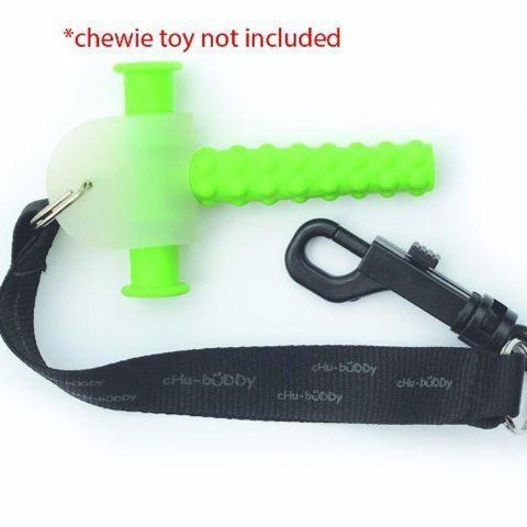 Chewy Tether with Clip Black