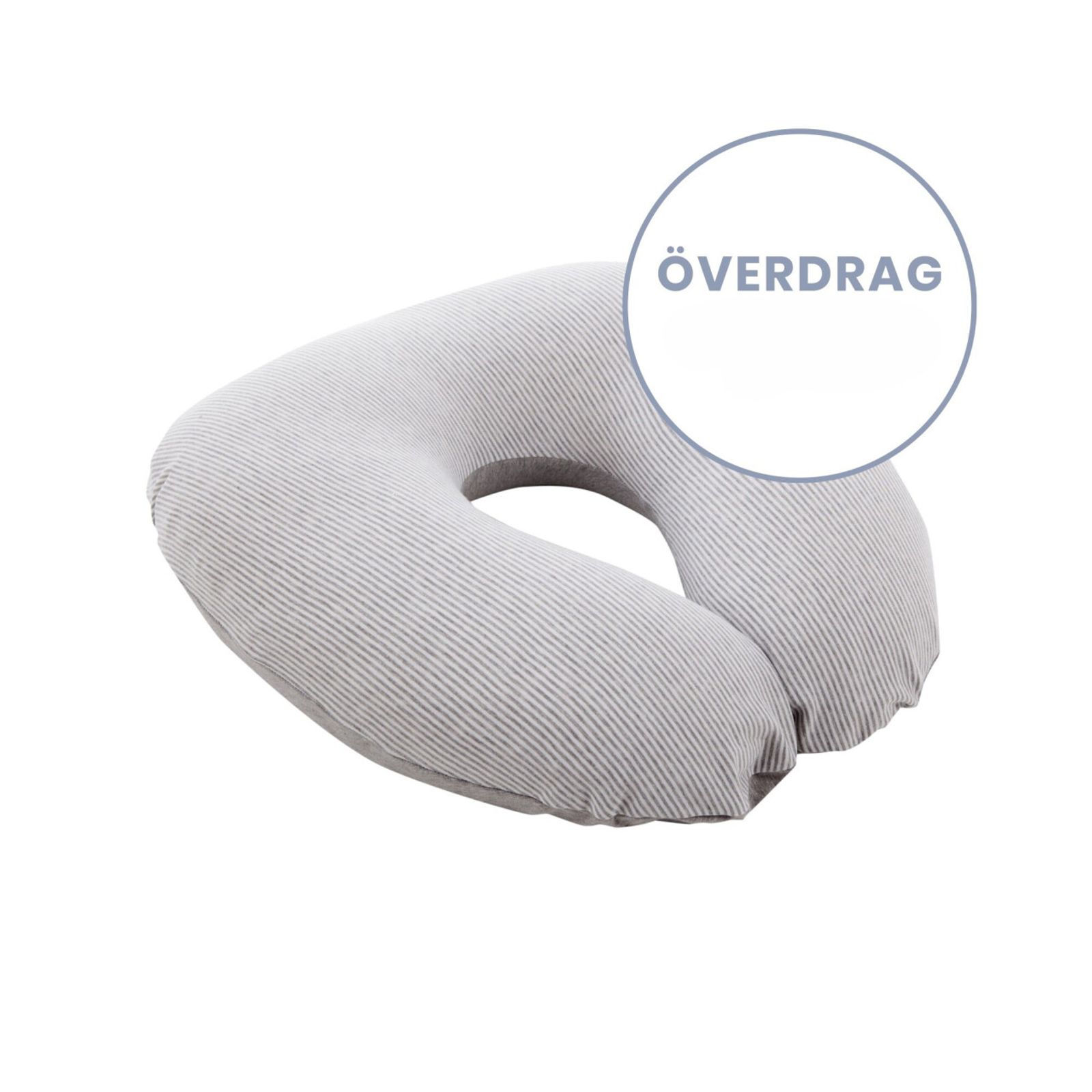 Extra överdrag - Liten positionskudde - Randig Grå