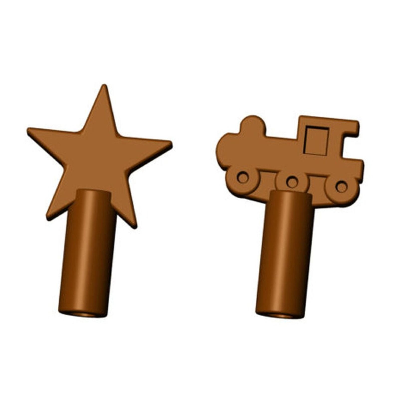  Pencil Topper Chew Shapes - Chocolate - LIMITED SUPPLY