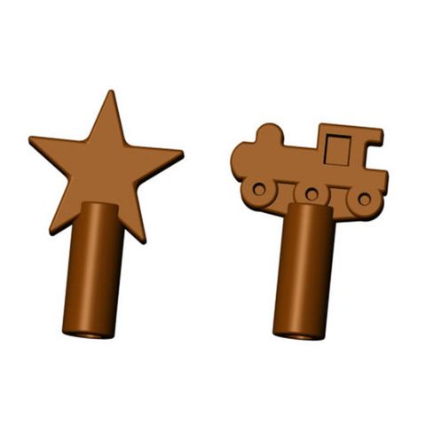  Pencil Topper Chew Shapes - Chocolate - LIMITED SUPPLY