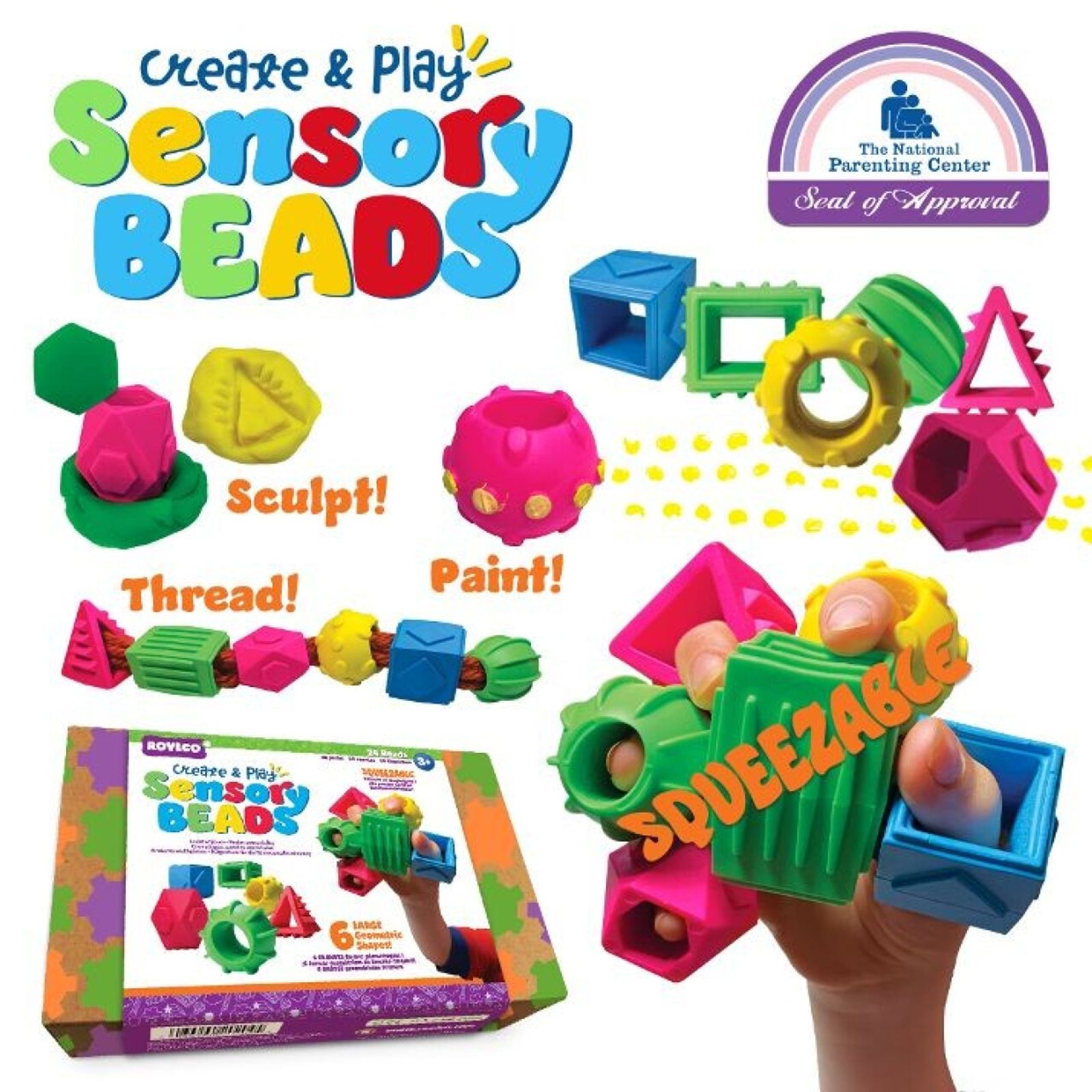 Create and Play Sensory Beads - 24 Pack