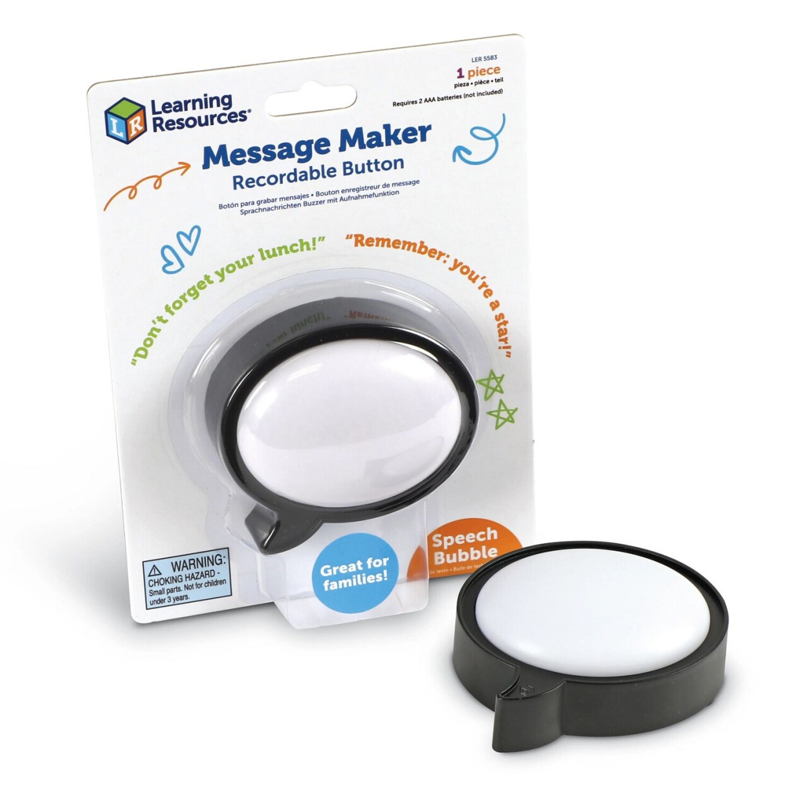 Learning Resources Message Maker Recordable Speech Bubble 