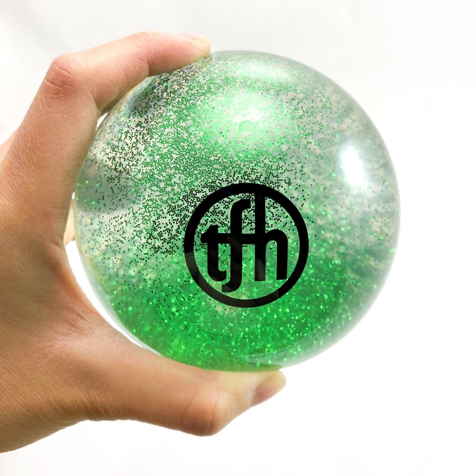 Clear Swirl Glitter Ball Set 