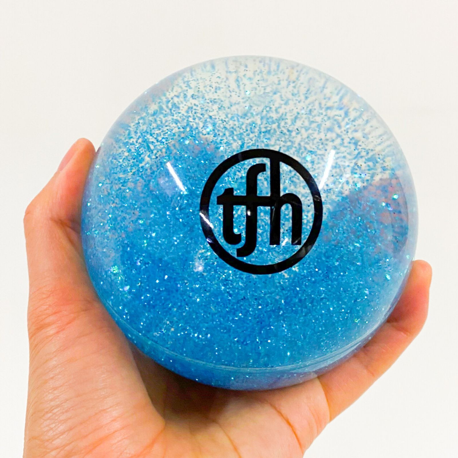 Clear Swirl Glitter Ball Set 