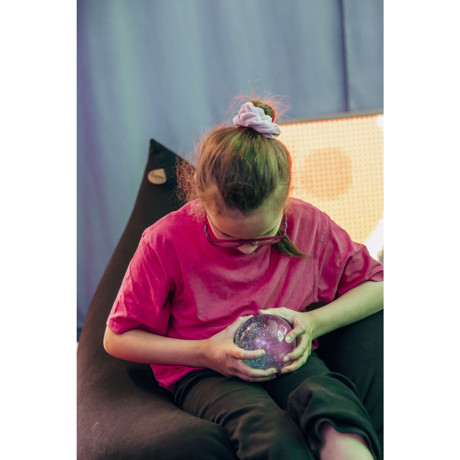 Clear Swirl Glitter Ball Set 