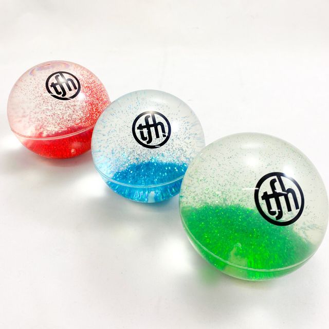 Clear Swirl Glitter Ball Set 