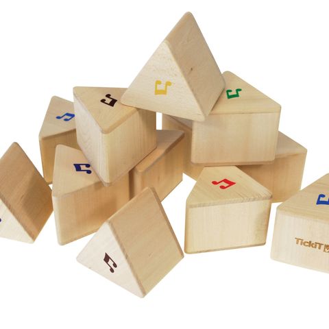 Tri-me Sounds - 6 Hardwood Shapes - Colour/Sound Matching