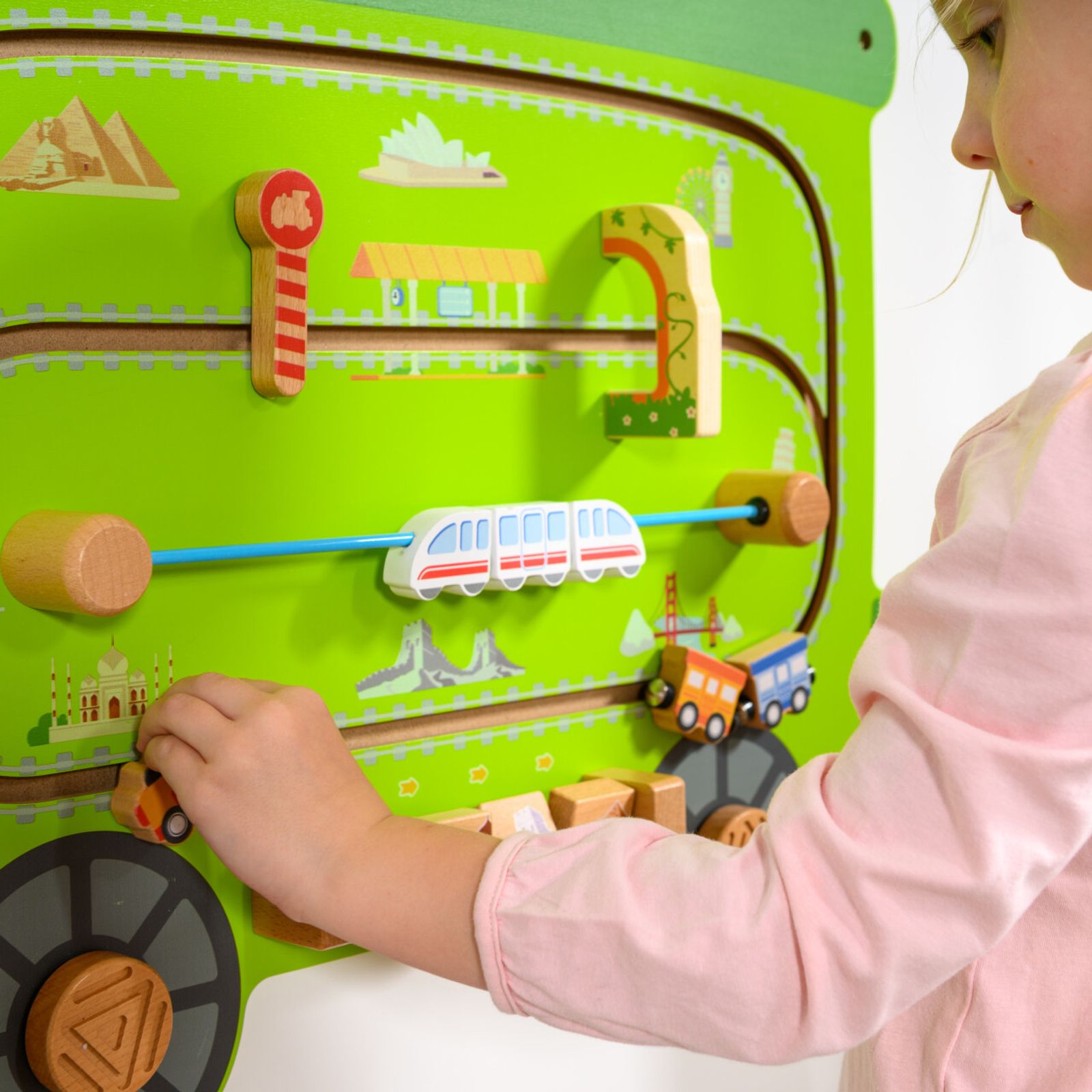 Tactile Train Activity Wall Panel