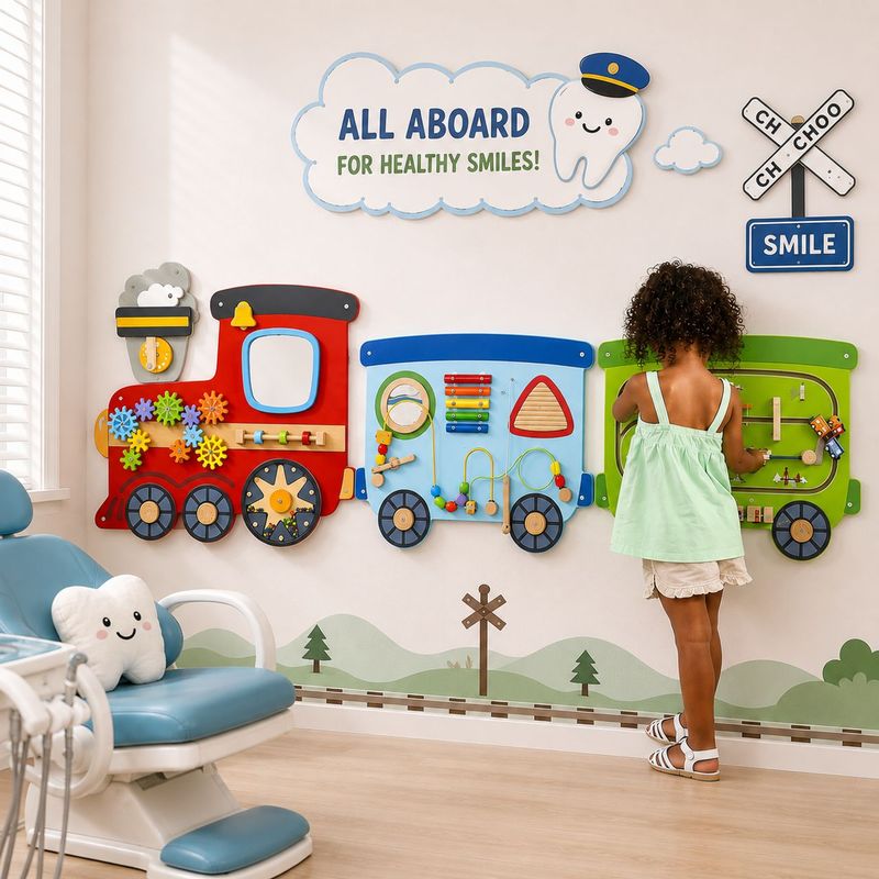 Train Interactive Sensory Wall & Activity Busy Board