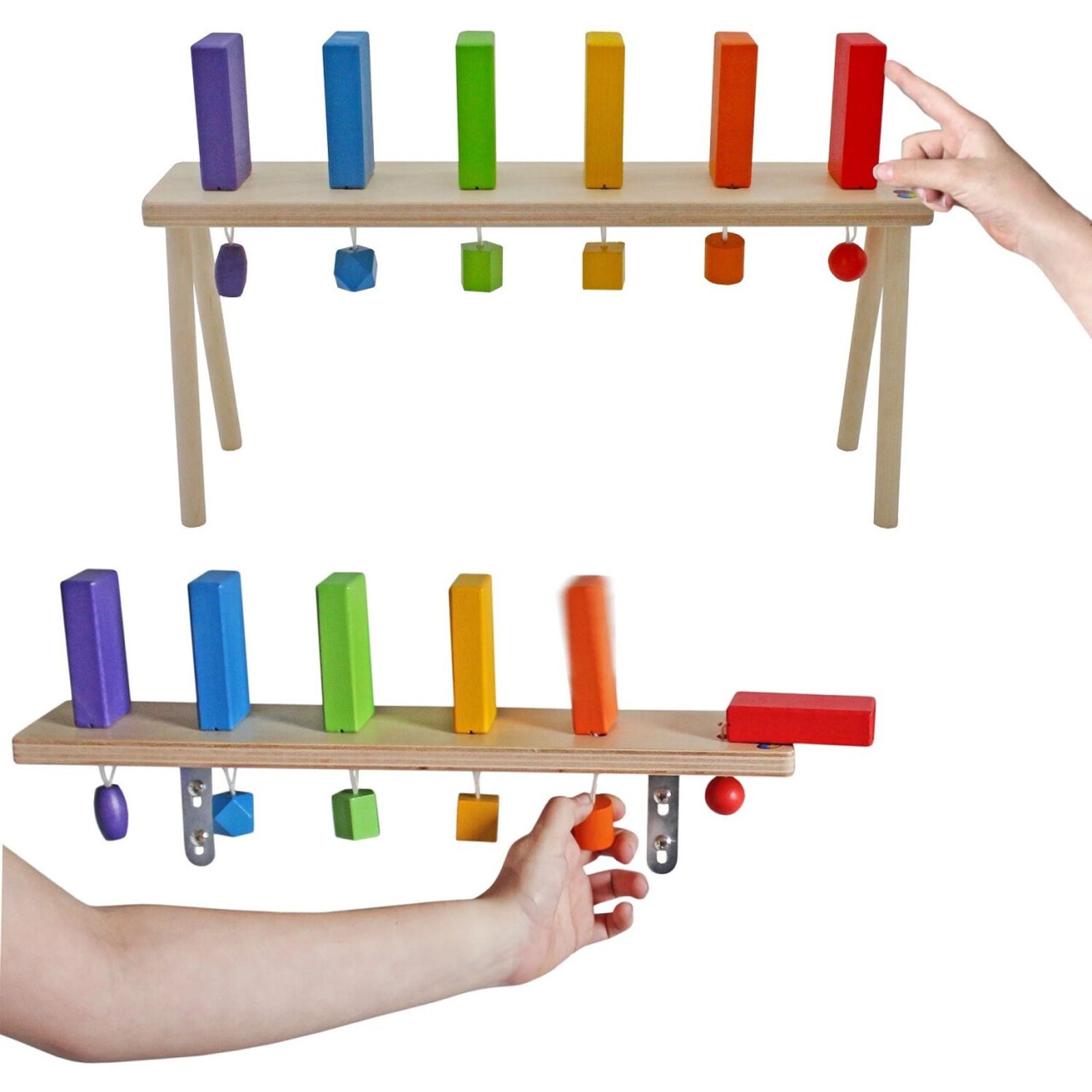 Wooden Falling Domino Wall/Stand