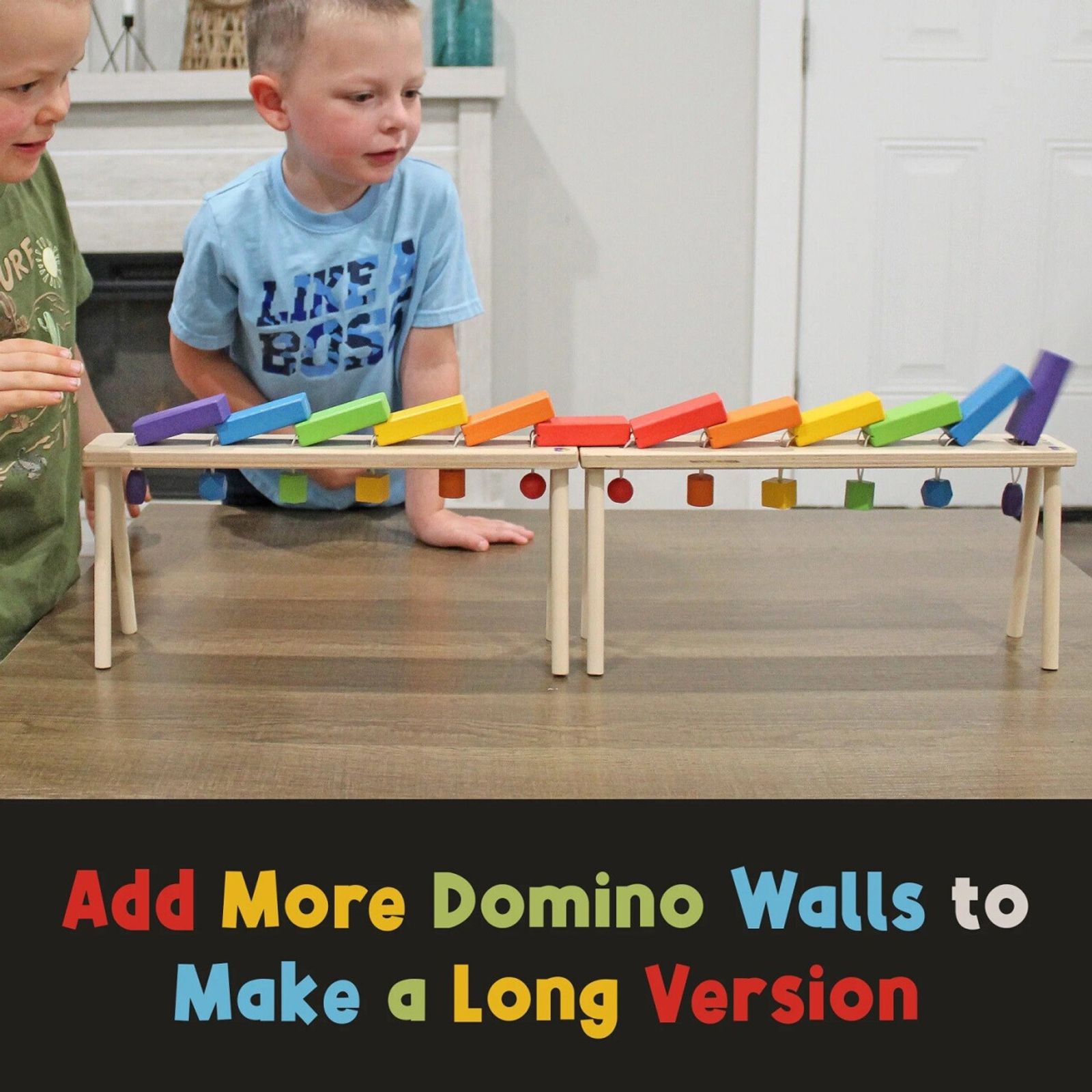 Wooden Falling Domino Wall/Stand