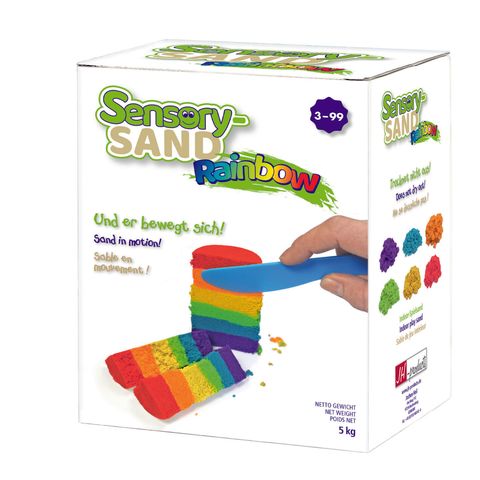 Sensory Sand 5kg - Regnbågsfärgad