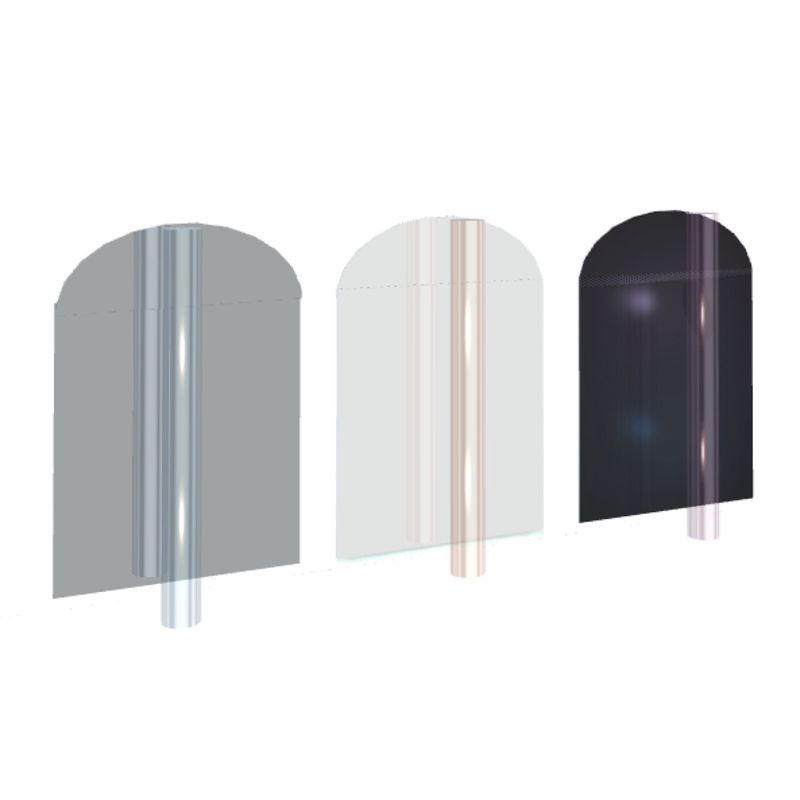 Curved Top Mirror - White