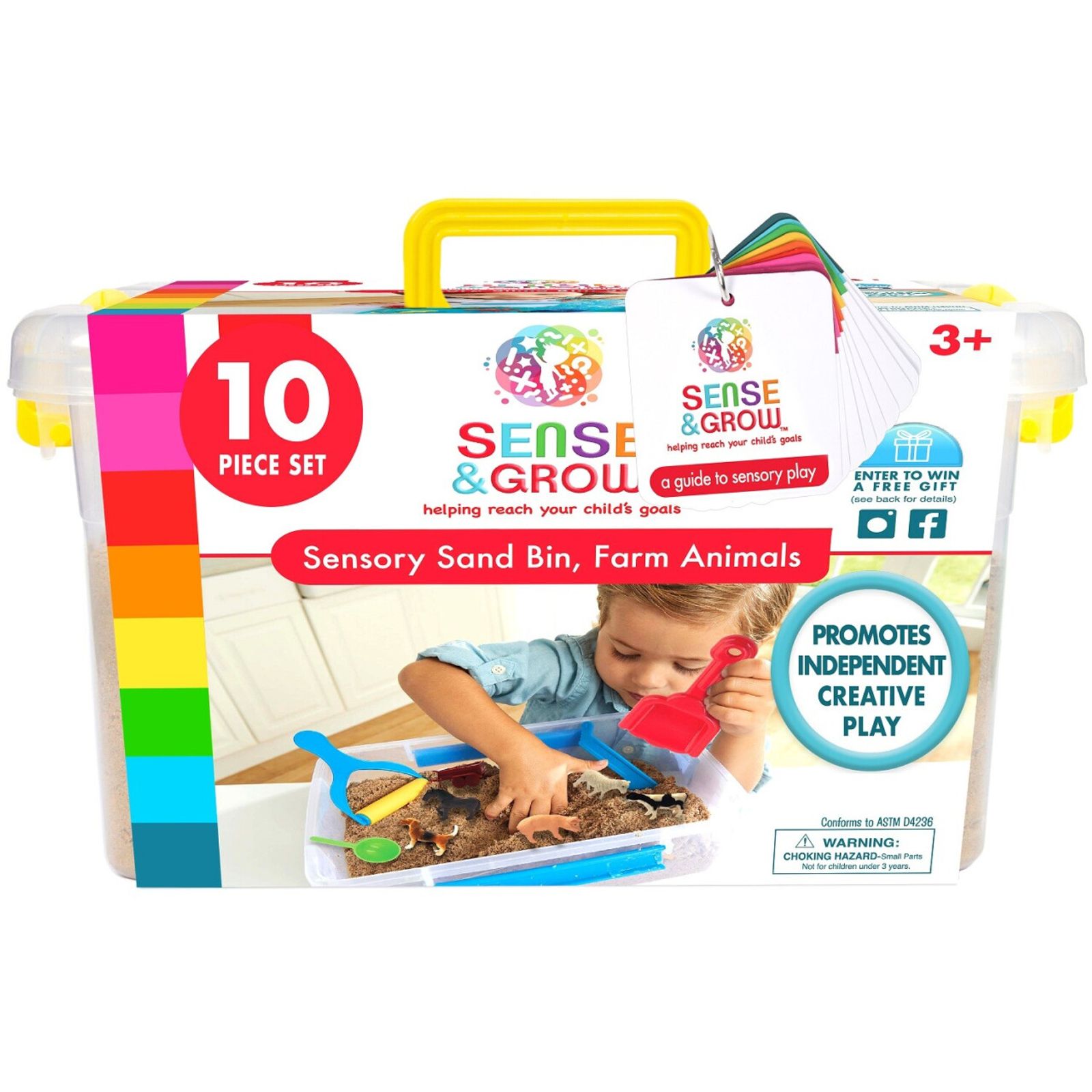 Sense & Grow Sensory Sand Bin-Farm Animals - LIMITED SUPPLY