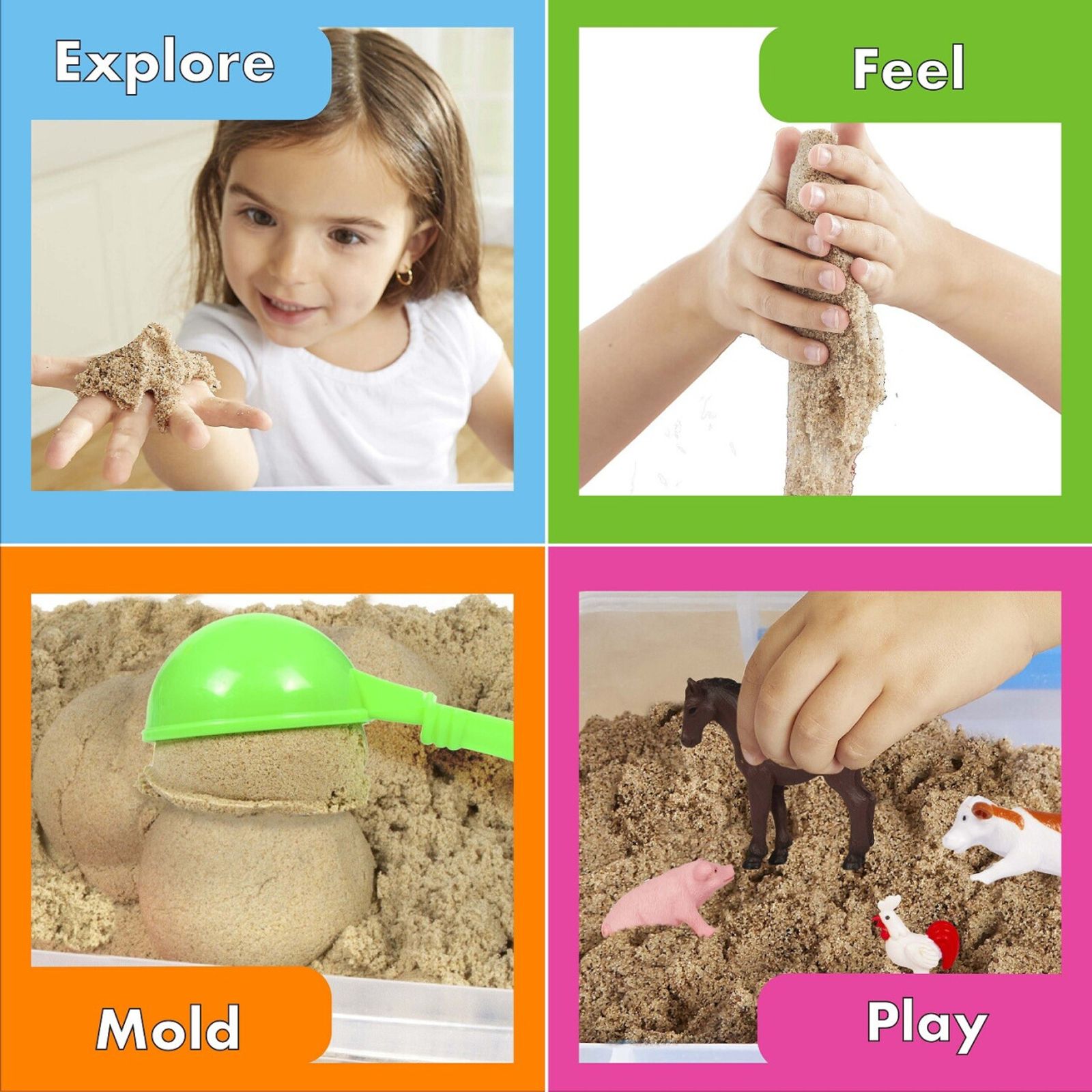 Sense & Grow Sensory Sand Bin-Farm Animals - LIMITED SUPPLY