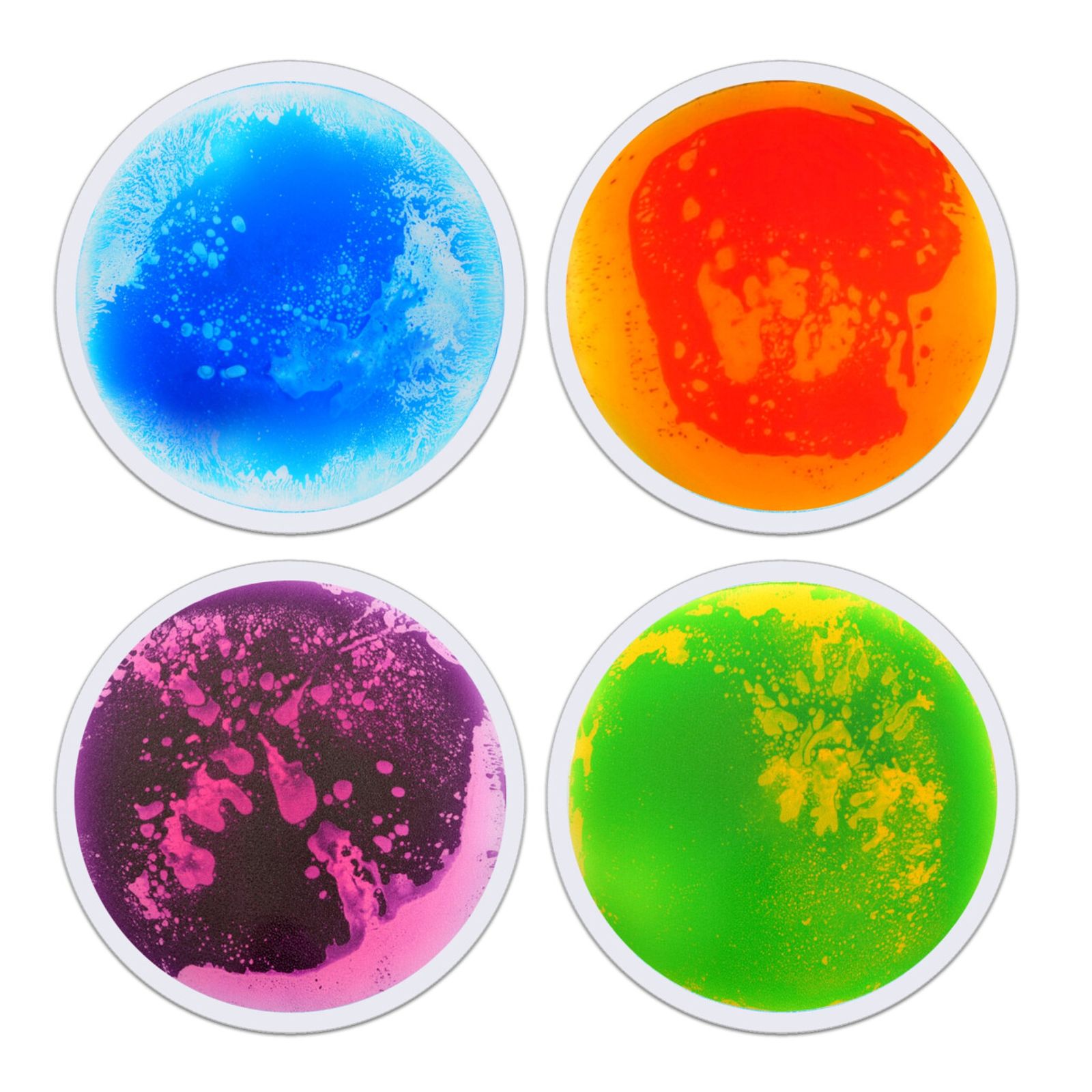 Sensoriska golvplattor runda - 4 pack