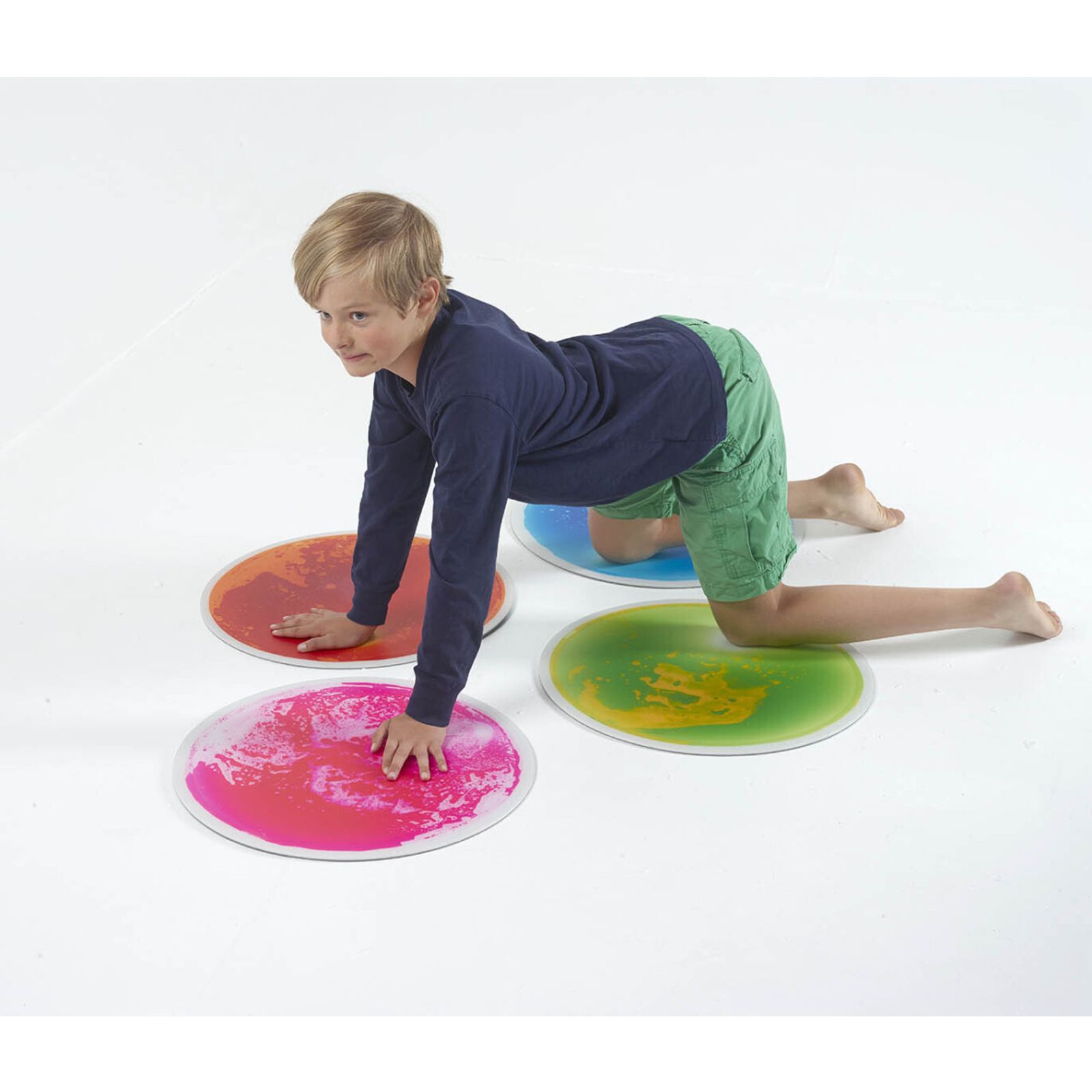 Sensoriska golvplattor runda - 4 pack