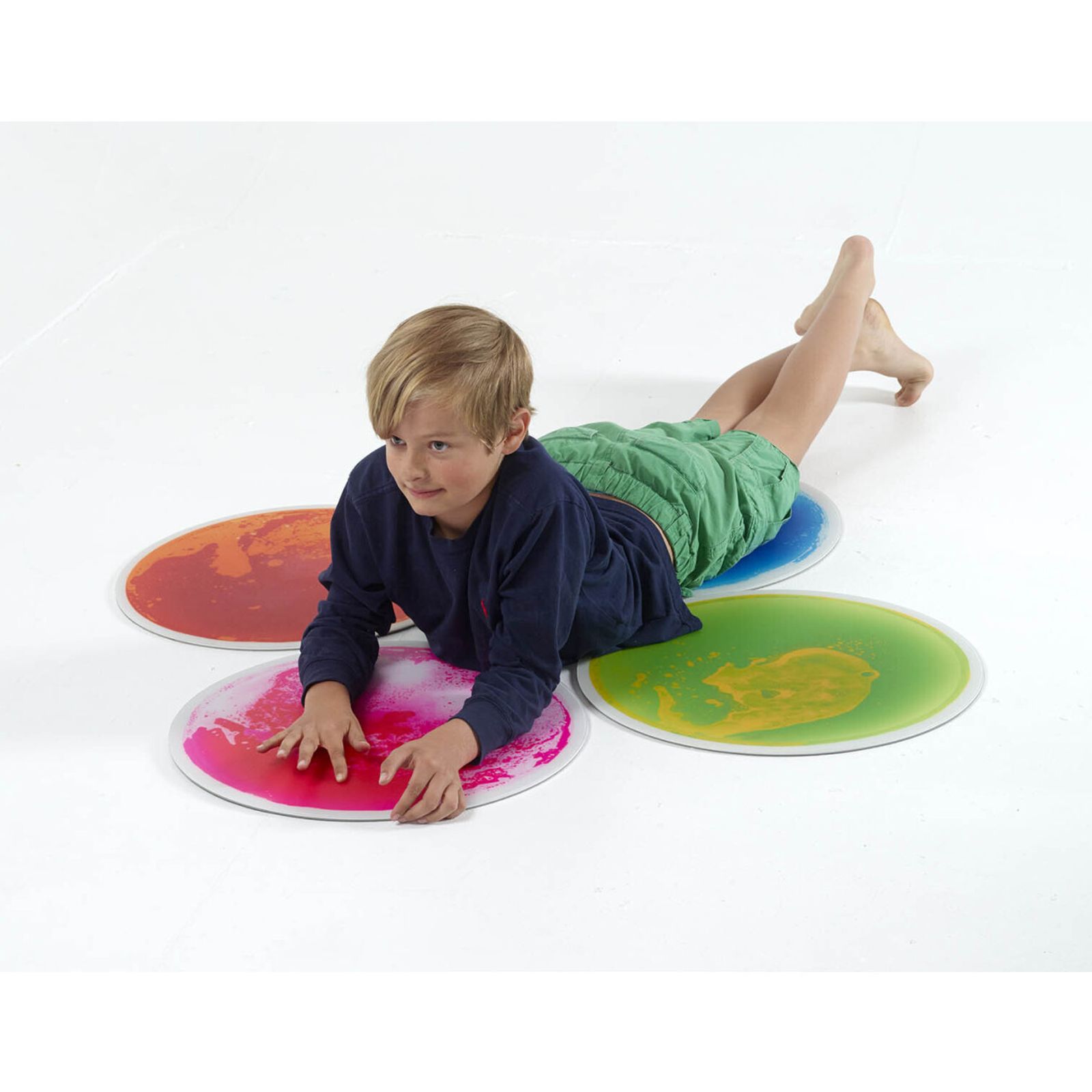 Sensoriska golvplattor runda - 4 pack