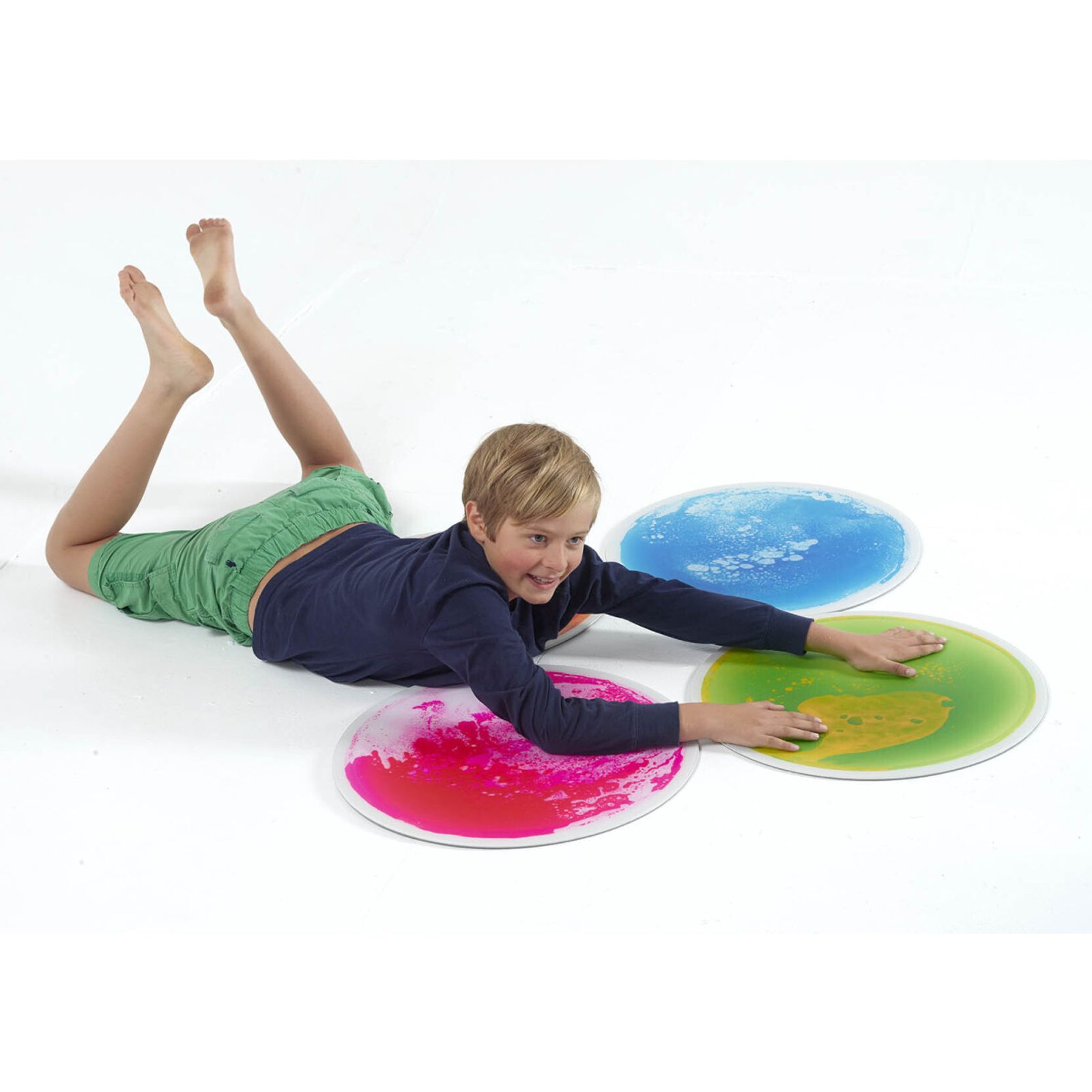 Sensoriska golvplattor runda - 4 pack