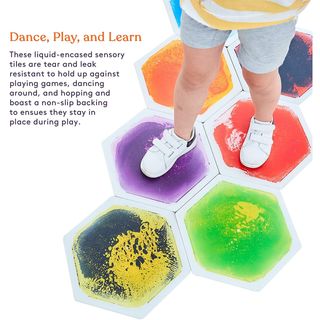 Small Hexagon Liquid Floor Tiles - Set of 9