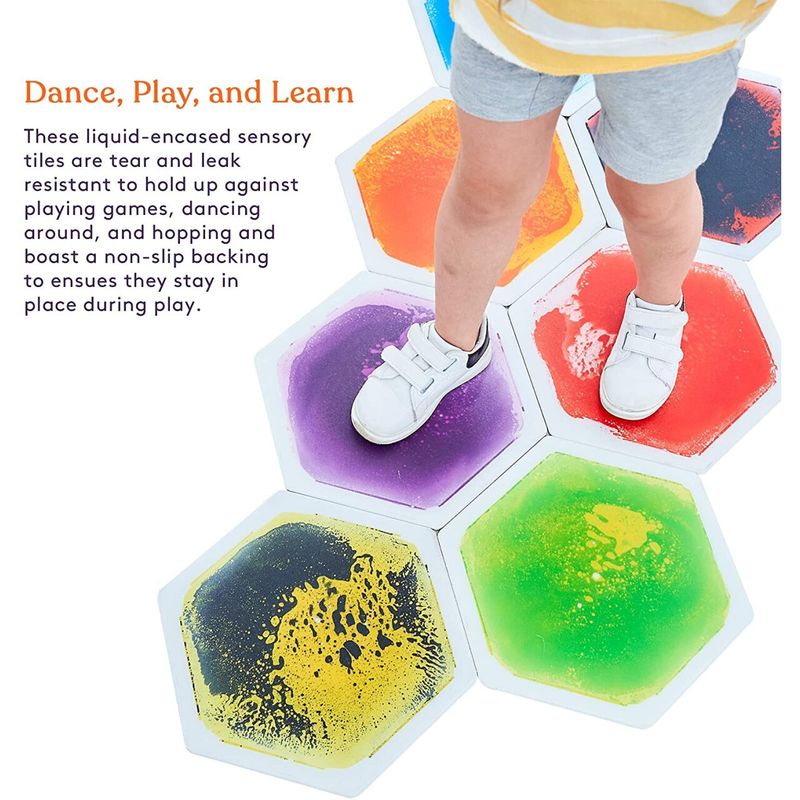 Small Hexagon Liquid Floor Tiles - Set of 9