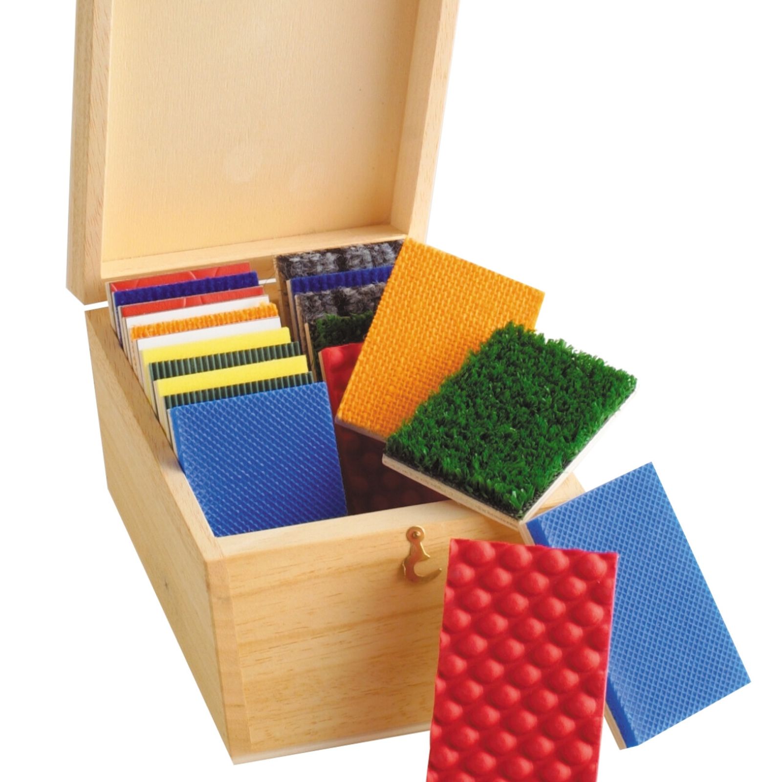 Tactile Box - 10 Pairs - Wood-backed Materials