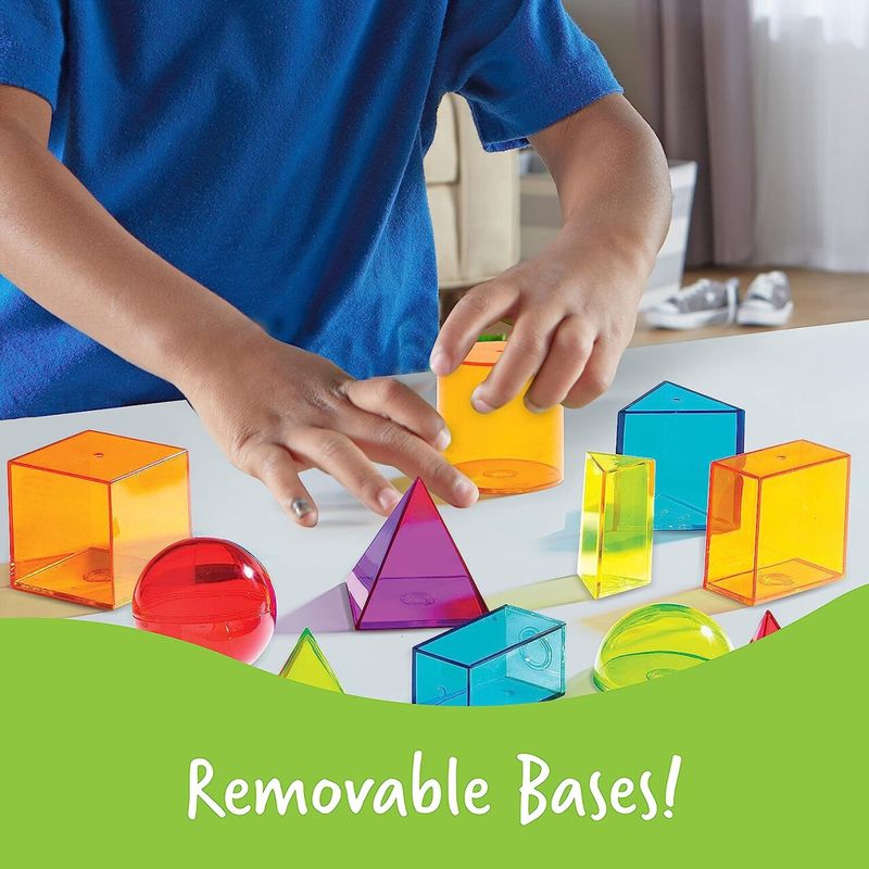 Transparent Geometric Solids Shape Set
