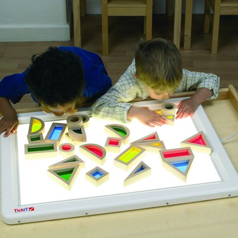 Hardwood Rainbow Blocks - Set of 24