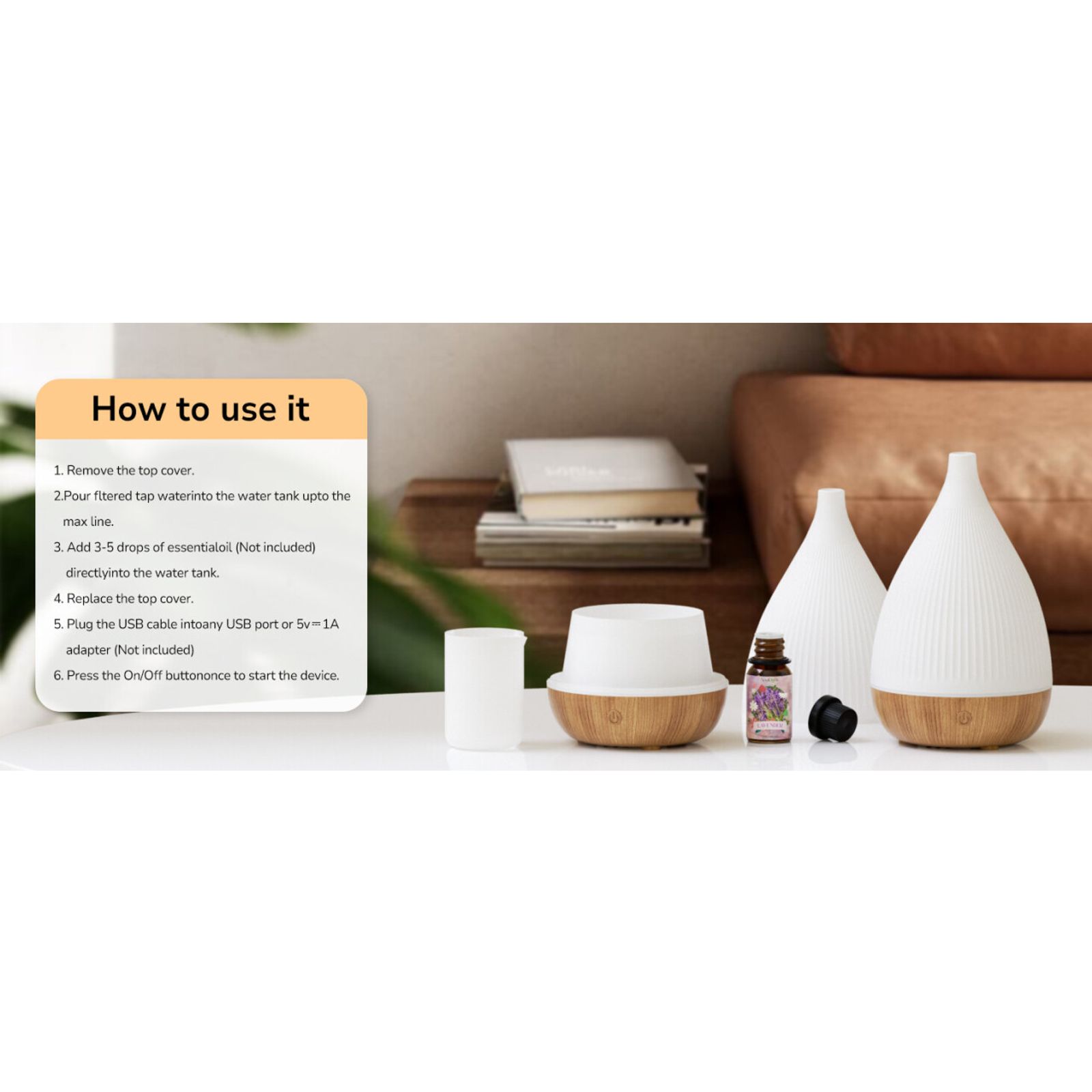  Ultrasonic LED Aroma Diffuser