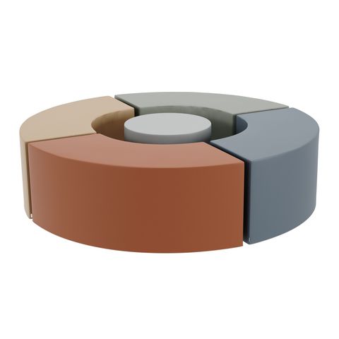Childrens Factory 5 Piece Curve Seating