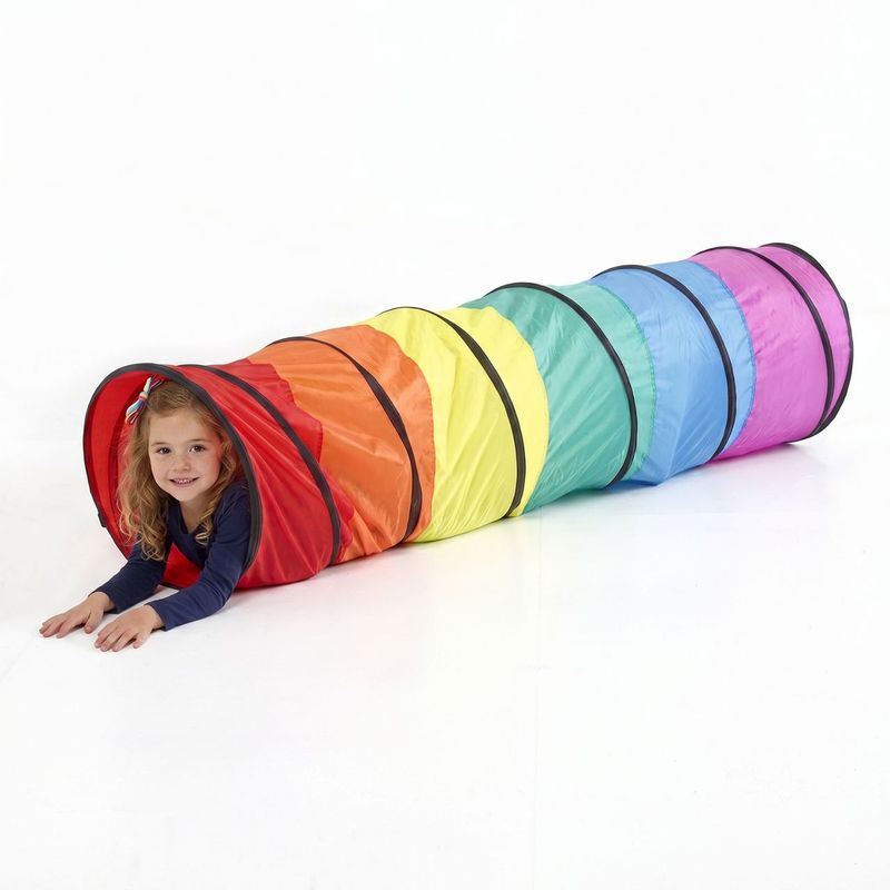 Rainbow Crawl Through Tunnel