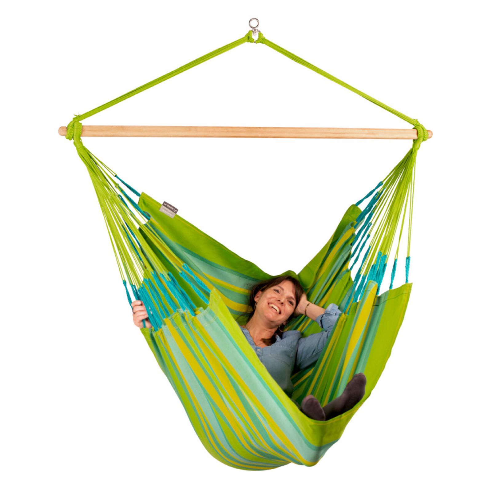 Domingo Lime Hammock Chair Kingsize - Drop Ship
